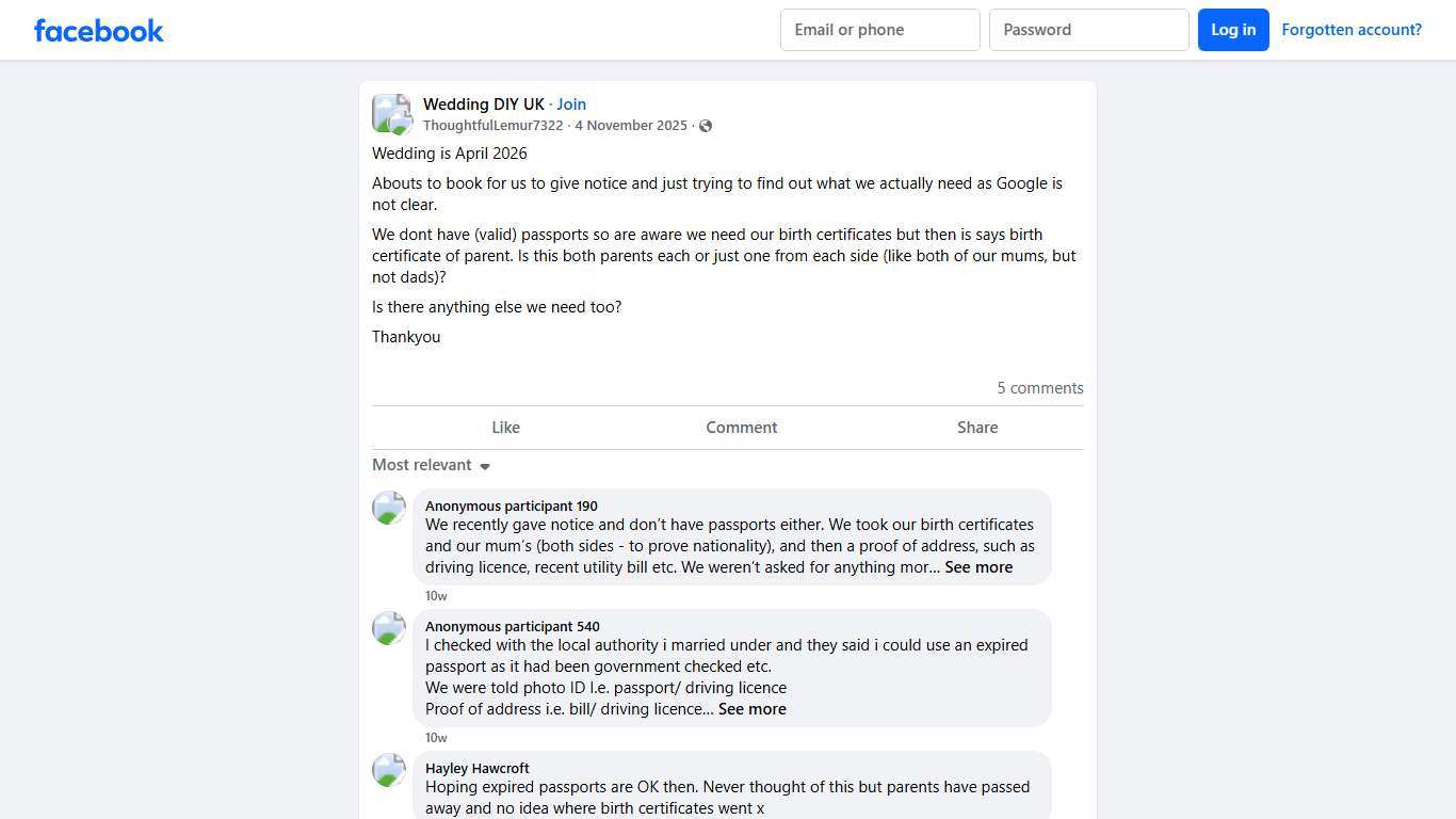 Wedding DIY UK | Wedding is April 2026 | Facebook